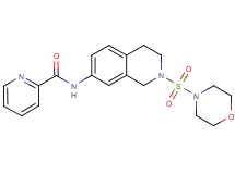N-[2-(4-morpholinylsulfonyl)-1,2,3,4-tetrahydro-7-isoquinolinyl]-2-pyridinecarboxamide