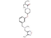 (3-{[1-(2-ethylbutanoyl)-4-piperidinyl]oxy}benzyl)methyl[(4-methyl-1,2,5-oxadiazol-3-yl)methyl]amine