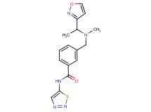 3-{[(1-isoxazol-3-ylethyl)(methyl)amino]methyl}-N-1,2,3-thiadiazol-5-ylbenzamide