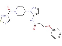 3-phenoxy-N-{1-[1-(1,2,5-thiadiazol-3-ylcarbonyl)-4-piperidinyl]-1H-pyrazol-5-yl}propanamide