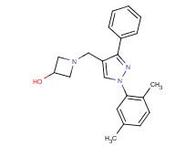 1-{[1-(2,5-dimethylphenyl)-3-phenyl-1H-pyrazol-4-yl]methyl}-3-azetidinol