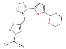 3-isopropyl-5-({2-[5-(tetrahydro-2H-pyran-2-yl)-2-furyl]-1H-imidazol-1-yl}methyl)isoxazole