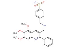 4-({[(5,6,7-trimethoxy-2-phenyl-3-quinolinyl)methyl]amino}methyl)benzenesulfonamide