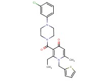3-{[4-(3-chlorophenyl)-1-piperazinyl]carbonyl}-2-ethyl-6-methyl-1-(2-thienylmethyl)-4(1H)-pyridinone