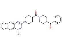 (1-{[1-(4-methyl-7,8-dihydro-6H-cyclopenta[g]quinazolin-2-yl)-4-piperidinyl]carbonyl}-4-piperidinyl)(phenyl)methanol