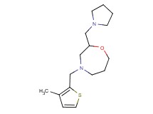 4-[(3-methyl-2-thienyl)methyl]-2-(pyrrolidin-1-ylmethyl)-1,4-oxazepane