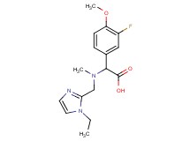 [[(1-ethyl-1H-imidazol-2-yl)methyl](methyl)amino](3-fluoro-4-methoxyphenyl)acetic acid