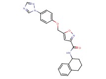 N-(1,2,3,4-tetrahydro-1-naphthalenyl)-5-{[4-(1H-1,2,4-triazol-1-yl)phenoxy]methyl}-3-isoxazolecarboxamide