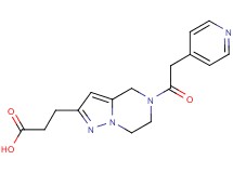 3-[5-(4-pyridinylacetyl)-4,5,6,7-tetrahydropyrazolo[1,5-a]pyrazin-2-yl]propanoic acid