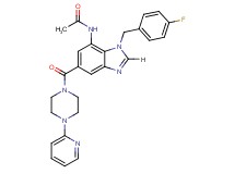 N-(1-(4-fluorobenzyl)-5-{[4-(2-pyridinyl)-1-piperazinyl]carbonyl}-1H-benzimidazol-7-yl)acetamide