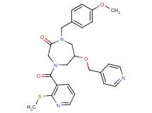 1-(4-methoxybenzyl)-4-{[2-(methylthio)-3-pyridinyl]carbonyl}-6-(4-pyridinylmethoxy)-1,4-diazepan-2-one