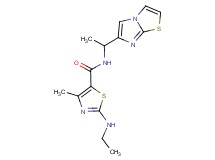 2-(ethylamino)-N-(1-imidazo[2,1-b][1,3]thiazol-6-ylethyl)-4-methyl-1,3-thiazole-5-carboxamide