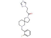 7-(2-fluorobenzyl)-2-[3-(1H-1,2,4-triazol-1-yl)propanoyl]-2,7-diazaspiro[4.5]decane