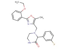 4-{[2-(2-ethoxyphenyl)-5-methyl-1,3-oxazol-4-yl]methyl}-3-(3-fluorophenyl)-2-piperazinone