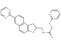 2-(2-pyridinylthio)-N-{[7-(2-pyrimidinyl)-1,2-dihydronaphtho[2,1-b]furan-2-yl]methyl}acetamide