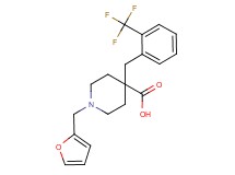 1-(2-furylmethyl)-4-[2-(trifluoromethyl)benzyl]piperidine-4-carboxylic acid