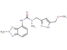 N-{[5-(methoxymethyl)-1H-pyrazol-3-yl]methyl}-N-methyl-N'-(2-methyl-2H-1,2,3-benzotriazol-4-yl)urea