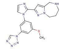 2-{1-[3-methoxy-5-(1H-tetrazol-1-yl)phenyl]-1H-imidazol-2-yl}-5,6,7,8-tetrahydro-4H-pyrazolo[1,5-a][1,4]diazepine hydrochloride