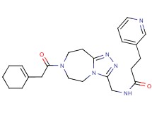 N-{[7-(1-cyclohexen-1-ylacetyl)-6,7,8,9-tetrahydro-5H-[1,2,4]triazolo[4,3-d][1,4]diazepin-3-yl]methyl}-3-(3-pyridinyl)propanamide