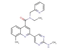 N-ethyl-8-methyl-2-[2-(methylamino)pyrimidin-5-yl]-N-(pyridin-2-ylmethyl)quinoline-4-carboxamide