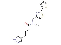 N-methyl-4-(1H-pyrazol-4-yl)-N-{[2-(2-thienyl)-1,3-thiazol-4-yl]methyl}butanamide