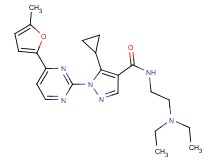 5-cyclopropyl-N-[2-(diethylamino)ethyl]-1-[4-(5-methyl-2-furyl)-2-pyrimidinyl]-1H-pyrazole-4-carboxamide