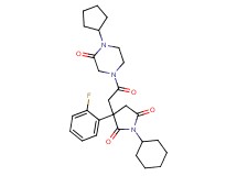 1-cyclohexyl-3-[2-(4-cyclopentyl-3-oxo-1-piperazinyl)-2-oxoethyl]-3-(2-fluorophenyl)-2,5-pyrrolidinedione