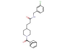 3-{1-[(1R*,2S*,4R*)-bicyclo[2.2.1]hept-5-en-2-ylcarbonyl]-4-piperidinyl}-N-(3-chlorobenzyl)propanamide