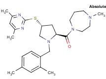 1-{(4R)-1-(2,4-dimethylbenzyl)-4-[(4,6-dimethyl-2-pyrimidinyl)thio]-L-prolyl}-4-methyl-1,4-diazepane