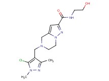 5-[(5-chloro-1,3-dimethyl-1H-pyrazol-4-yl)methyl]-N-(2-hydroxyethyl)-4,5,6,7-tetrahydropyrazolo[1,5-a]pyrazine-2-carboxamide
