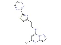 5-methyl-N-{2-[2-(2-pyrimidinyl)-1,3-thiazol-4-yl]ethyl}pyrazolo[1,5-a]pyrimidin-7-amine