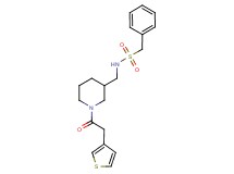 1-phenyl-N-{[1-(3-thienylacetyl)-3-piperidinyl]methyl}methanesulfonamide