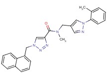 N-methyl-N-{[1-(2-methylphenyl)-1H-pyrazol-4-yl]methyl}-1-(1-naphthylmethyl)-1H-1,2,3-triazole-4-carboxamide