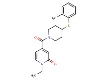1-ethyl-4-({4-[(2-methylphenyl)thio]-1-piperidinyl}carbonyl)-2(1H)-pyridinone