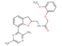 N-{[7-(3,6-dimethyl-2-pyrazinyl)-2,3-dihydro-1-benzofuran-2-yl]methyl}-2-(2-methoxyphenoxy)acetamide