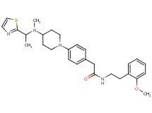 N-[2-(2-methoxyphenyl)ethyl]-2-[4-(4-{methyl[1-(1,3-thiazol-2-yl)ethyl]amino}-1-piperidinyl)phenyl]acetamide