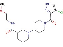 1'-[(4-chloro-1H-pyrazol-3-yl)carbonyl]-N-(2-methoxyethyl)-1,4'-bipiperidine-3-carboxamide