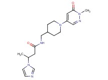 3-(1H-imidazol-1-yl)-N-{[1-(1-methyl-6-oxo-1,6-dihydro-4-pyridazinyl)-4-piperidinyl]methyl}butanamide