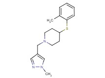 4-[(2-methylphenyl)thio]-1-[(1-methyl-1H-pyrazol-4-yl)methyl]piperidine
