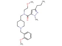 N-{[1-(2-methoxybenzyl)-4-piperidinyl]methyl}-N-(2-methoxyethyl)-1-methyl-3-propyl-1H-pyrazole-5-carboxamide
