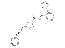 1-[(2E)-3-phenyl-2-propen-1-yl]-N-[2-(1H-1,2,4-triazol-1-yl)benzyl]-1H-1,2,3-triazole-4-carboxamide