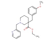ethyl 3-(3-methoxybenzyl)-1-(2-pyridinylmethyl)-3-piperidinecarboxylate