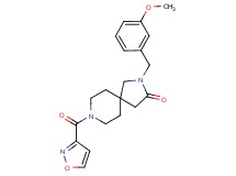 8-(3-isoxazolylcarbonyl)-2-(3-methoxybenzyl)-2,8-diazaspiro[4.5]decan-3-one