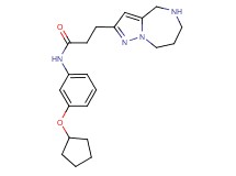 N-[3-(cyclopentyloxy)phenyl]-3-(5,6,7,8-tetrahydro-4H-pyrazolo[1,5-a][1,4]diazepin-2-yl)propanamide hydrochloride