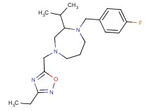 4-[(3-ethyl-1,2,4-oxadiazol-5-yl)methyl]-1-(4-fluorobenzyl)-2-isopropyl-1,4-diazepane