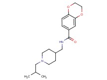 N-[(1-isobutylpiperidin-4-yl)methyl]-2,3-dihydro-1,4-benzodioxine-6-carboxamide