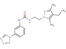 N-[2-(4-ethyl-3,5-dimethyl-1H-pyrazol-1-yl)ethyl]-N'-[3-(1H-tetrazol-1-yl)phenyl]urea