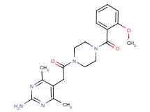 5-{2-[4-(2-methoxybenzoyl)-1-piperazinyl]-2-oxoethyl}-4,6-dimethyl-2-pyrimidinamine