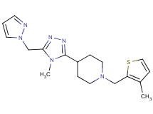 4-[4-methyl-5-(1H-pyrazol-1-ylmethyl)-4H-1,2,4-triazol-3-yl]-1-[(3-methyl-2-thienyl)methyl]piperidine