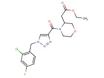 ethyl (4-{[1-(2-chloro-4-fluorobenzyl)-1H-1,2,3-triazol-4-yl]carbonyl}-3-morpholinyl)acetate